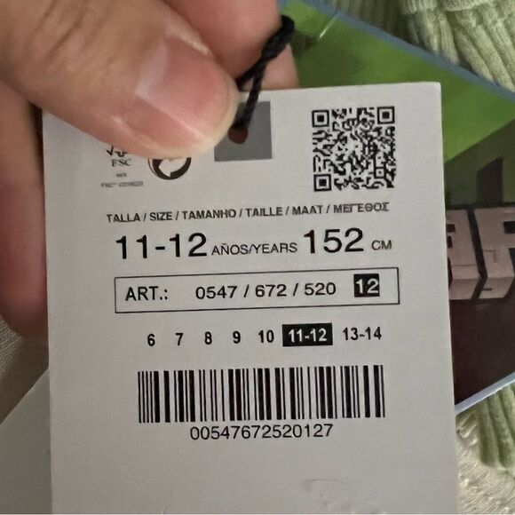 ZARA Kids | Lime Green | MINECRAFT © MOJANG AB TM SWEATSHIRT - Picture 5 of 5